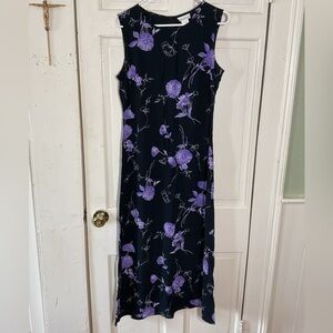 🍁Amorosé size 8 Floral Sleeveless Dress - Black and Purple